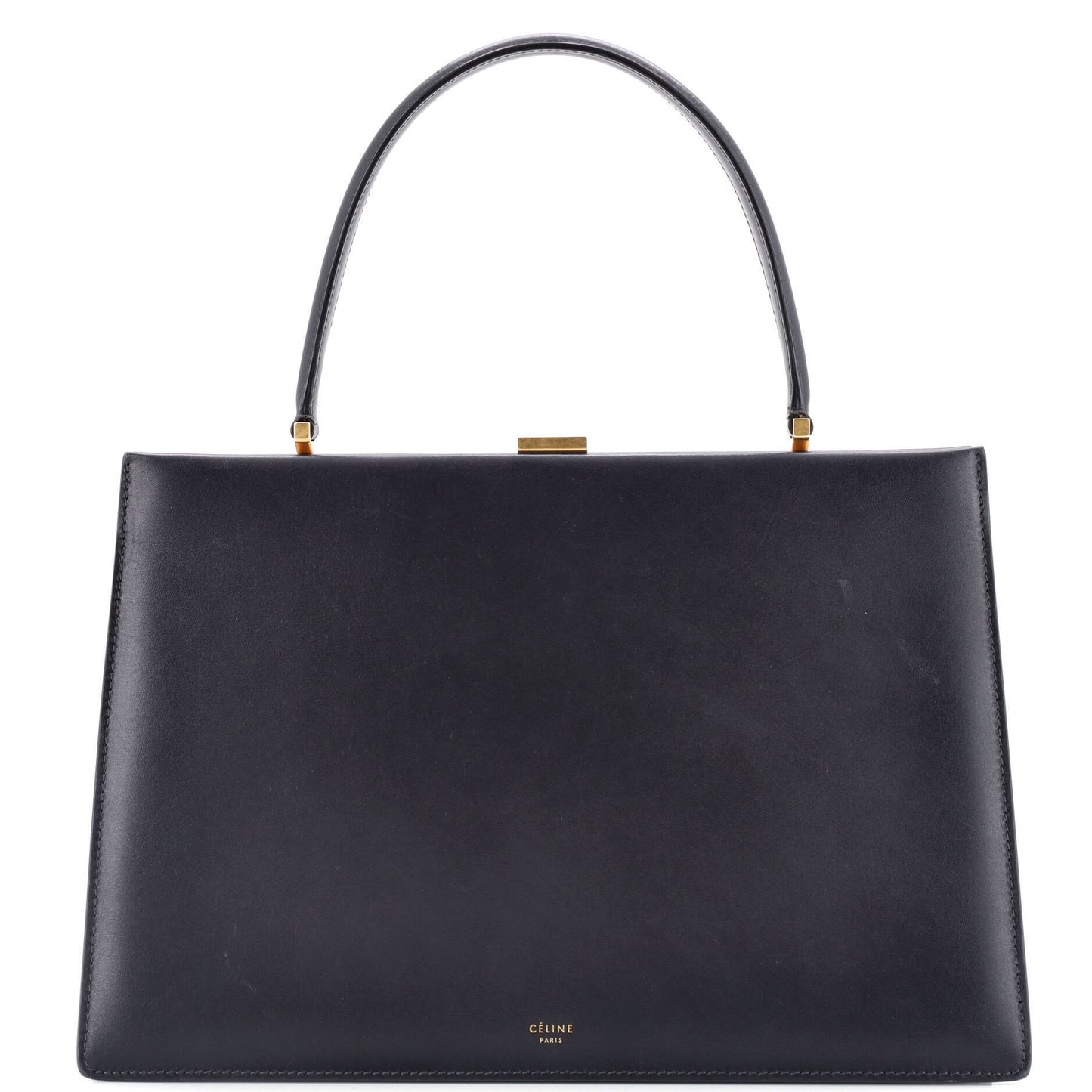 セリーヌ クラスプ トップハンドルバッグ レザー ミディアム