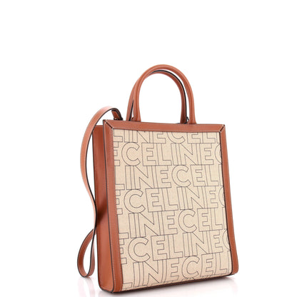 セリーヌ バーティカル カバ トート プリント キャンバス＆レザー スモール
