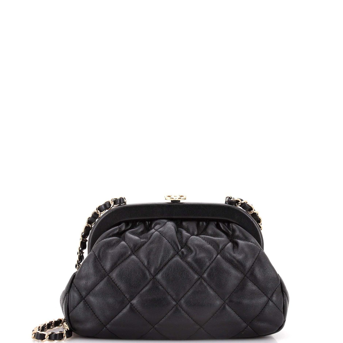 CHANELキスロックフレームショルダーバッグ