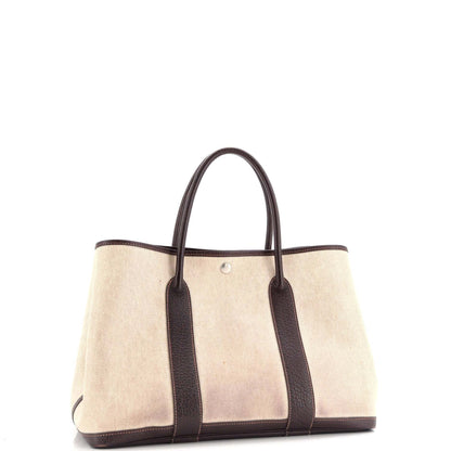 HERMESガーデンパーティートート トワル＆レザー 36