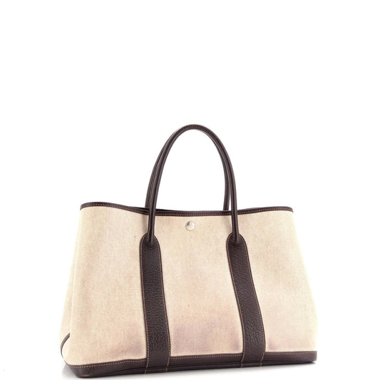 HERMESガーデンパーティートート トワル＆レザー 36