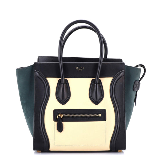 セリーヌ トリコロール ラゲッジバッグ レザー マイクロ