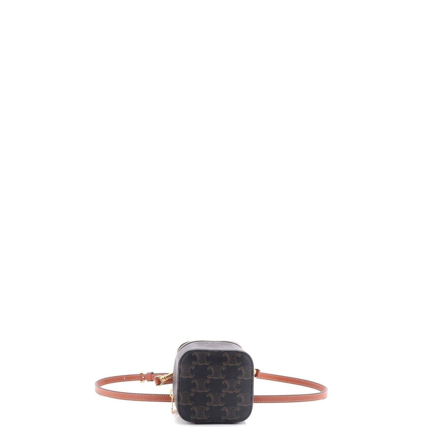 Celine Top Handle Square Vanity Case Triomphe Coated Canvas Mini