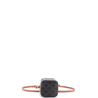 Celine Top Handle Square Vanity Case Triomphe Coated Canvas Mini