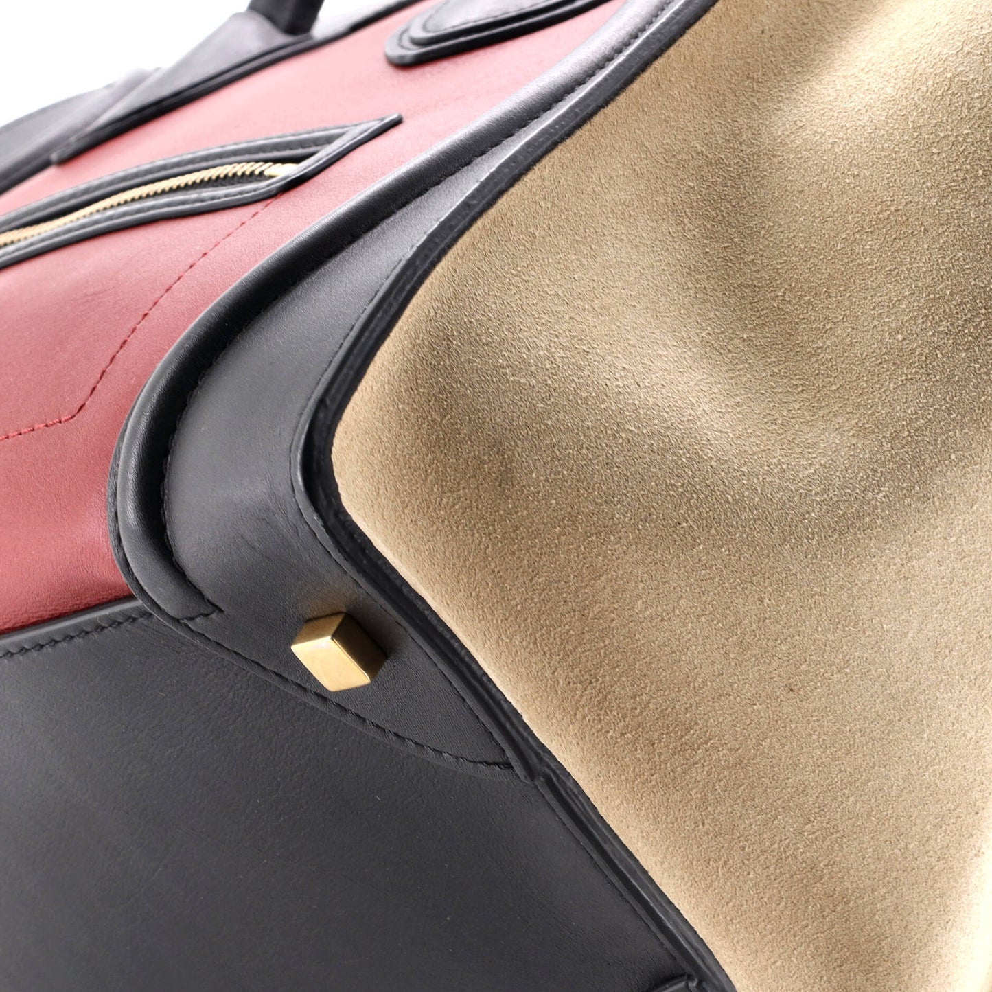 セリーヌ トリコロール ラゲッジバッグ レザー マイクロ