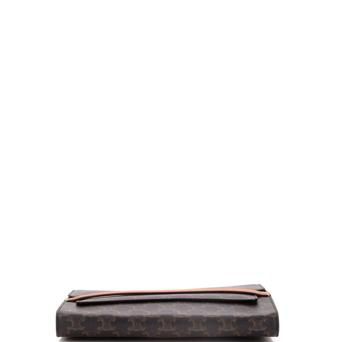 セリーヌ フラップ リストレットポーチ トリオンフ コーティングキャンバス なし