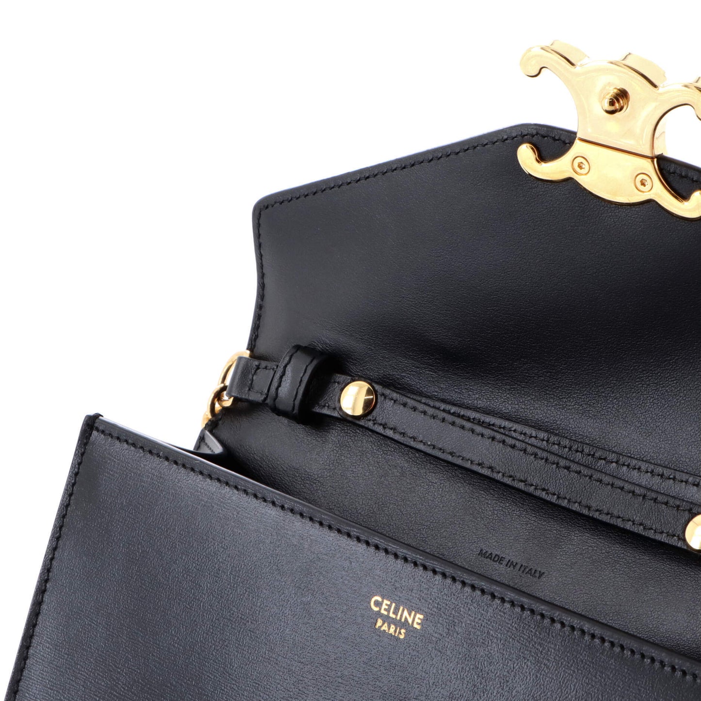 セリーヌ マルゴ トリオンフ チェーンウォレット レザー なし