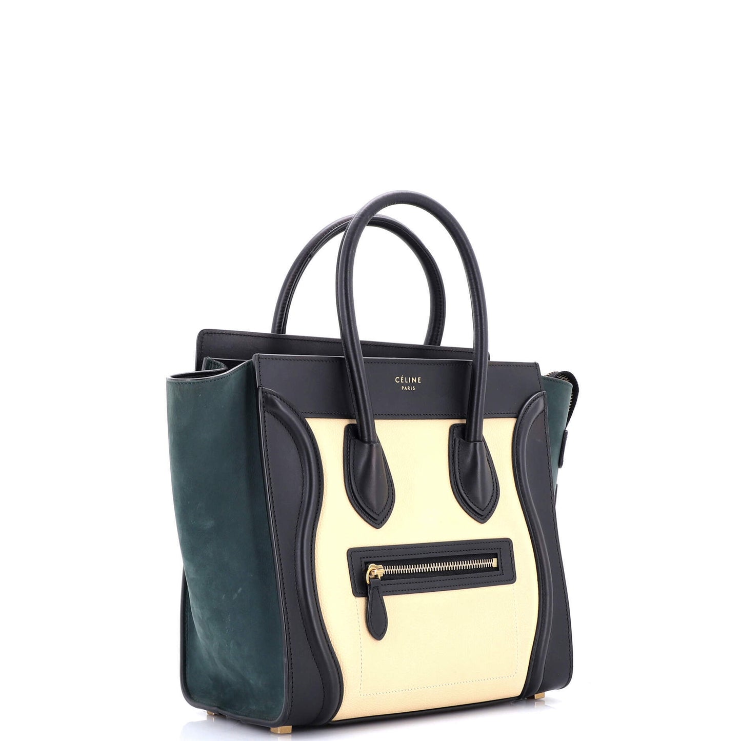 セリーヌ トリコロール ラゲッジバッグ レザー マイクロ