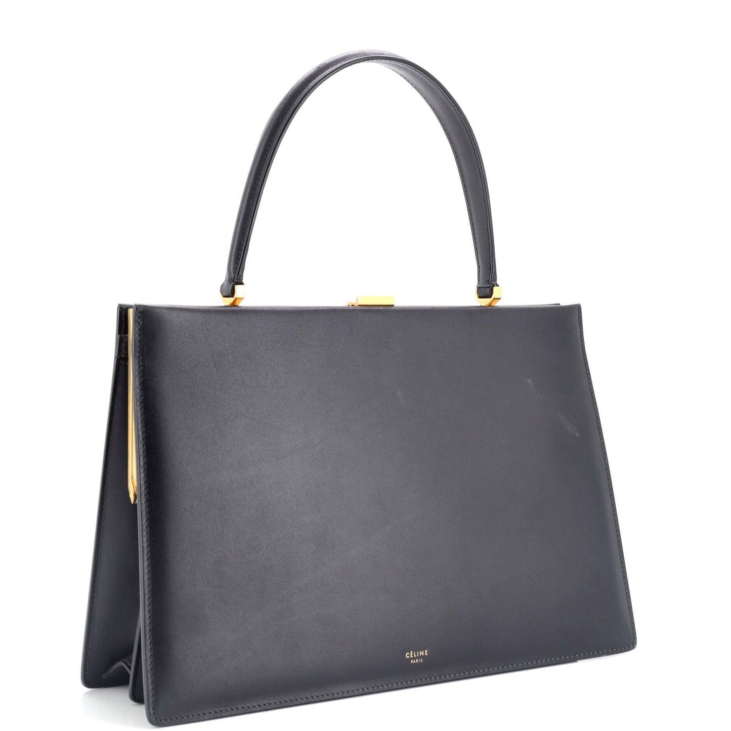 セリーヌ クラスプ トップハンドルバッグ レザー ミディアム