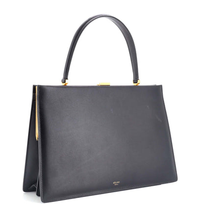 セリーヌ クラスプ トップハンドルバッグ レザー ミディアム