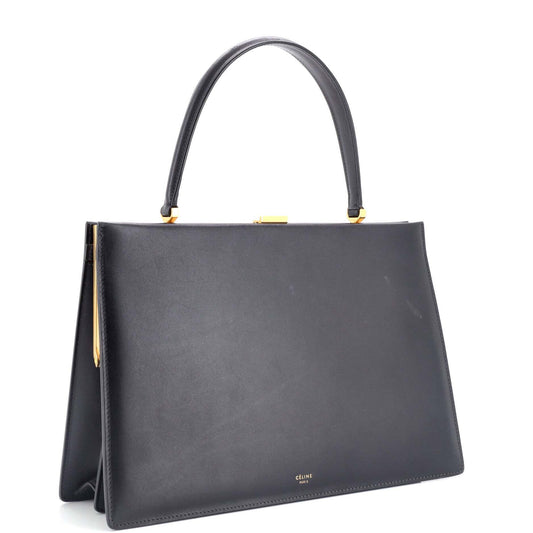 セリーヌ クラスプ トップハンドルバッグ レザー ミディアム