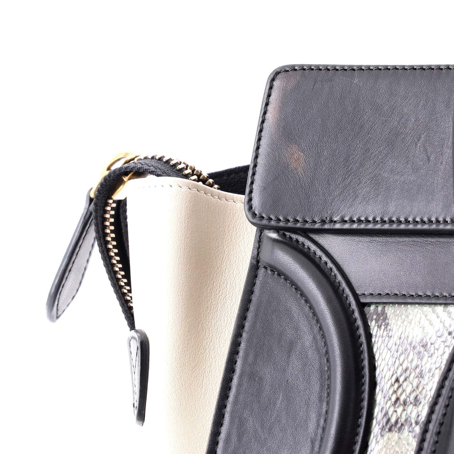 セリーヌ ラゲッジバッグ パイソン＆レザー ミニ