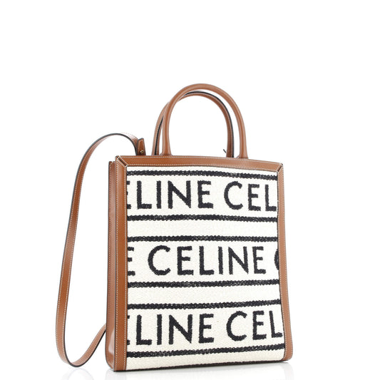 セリーヌ バーティカル カバス トートバッグ ロゴ オールオーバー テキスタイル スモール