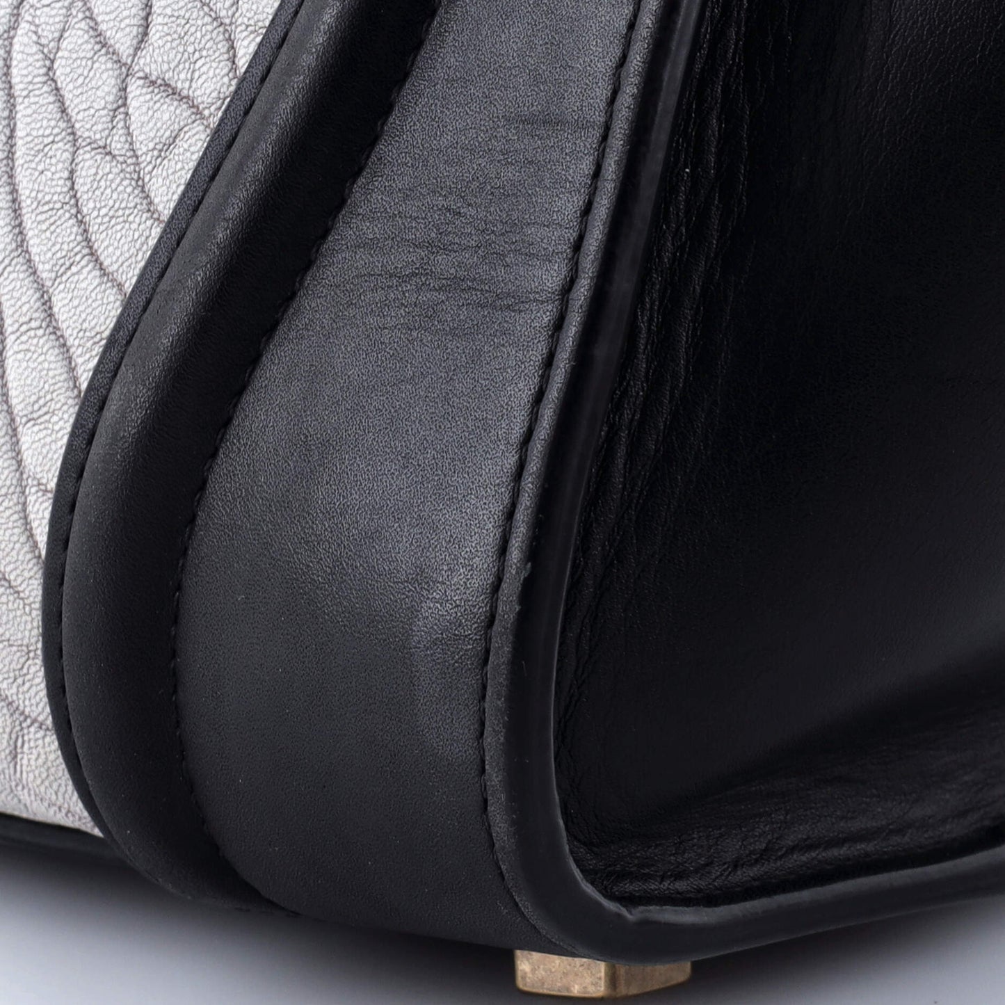 Celine Bicolor Luggage Bag Crocodile Embossed Leather Mini