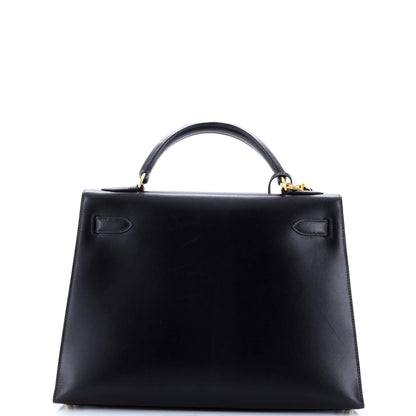 エルメス ケリー ブラック ボックスカーフ 32