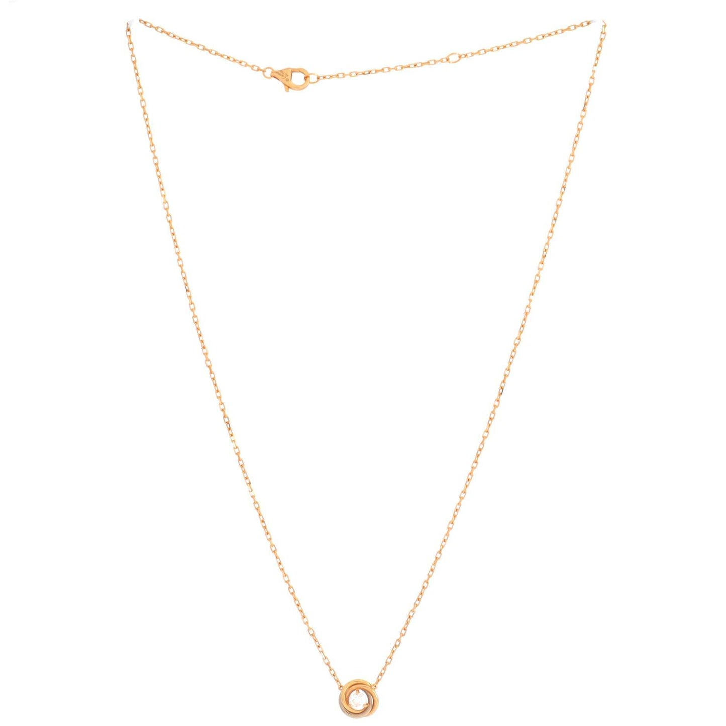 CARTIERトリニティネックレス トリコロールゴールド