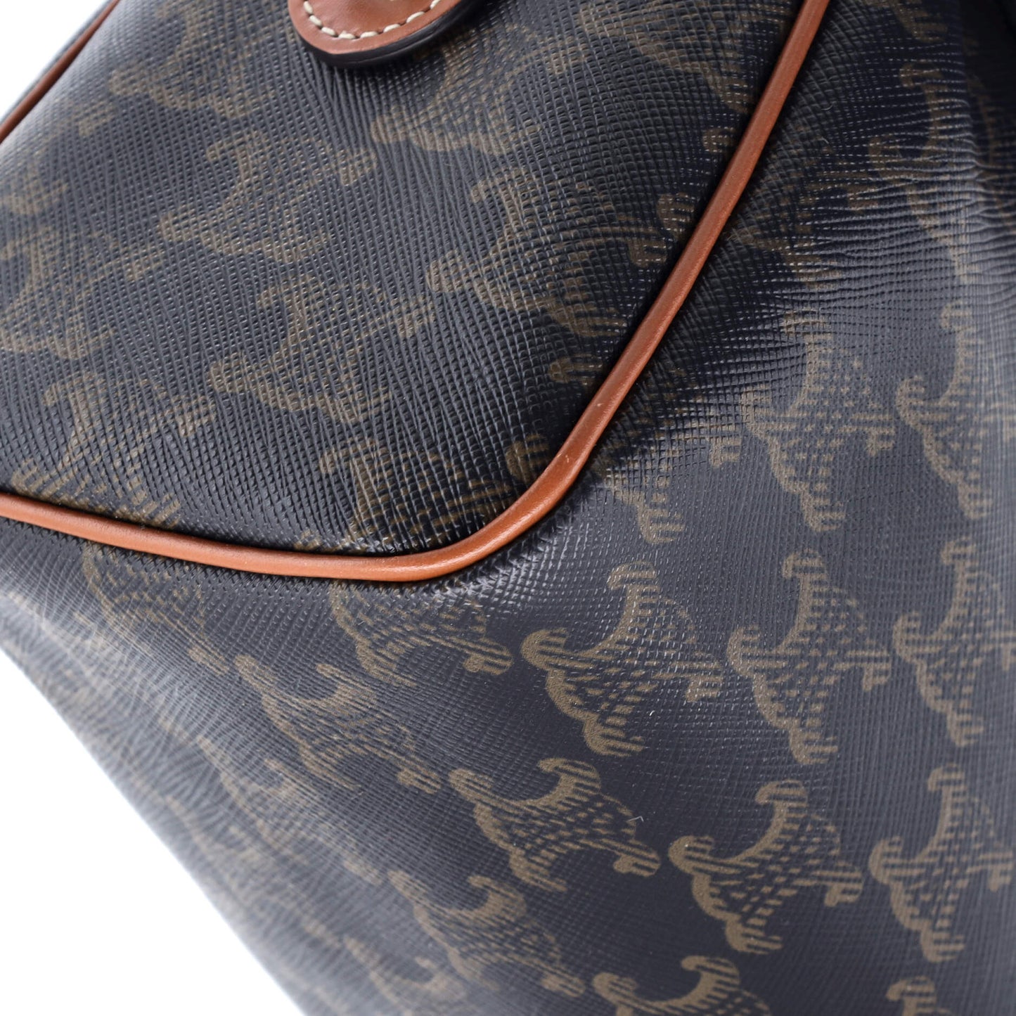 Celine Boston Bag Triomphe Coated Canvas Small