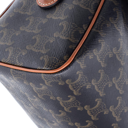 Celine Boston Bag Triomphe Coated Canvas Small