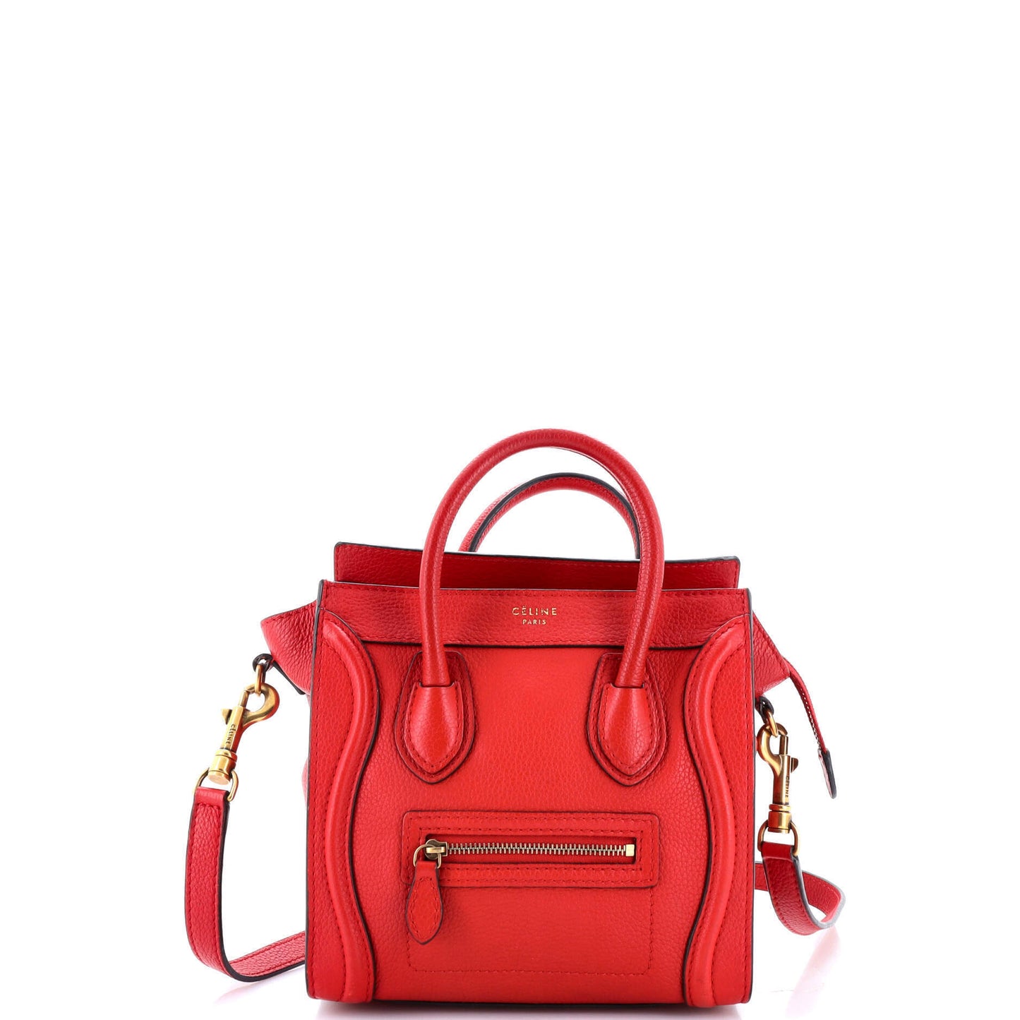 セリーヌ ラゲッジバッグ グレイニーレザー ナノ