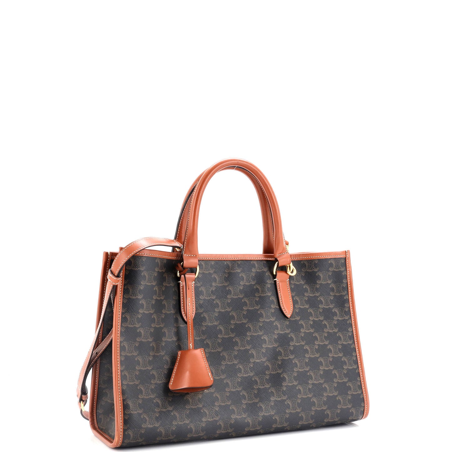 Celine Horizontal Cabas Tote Triomphe Coated Canvas Mini