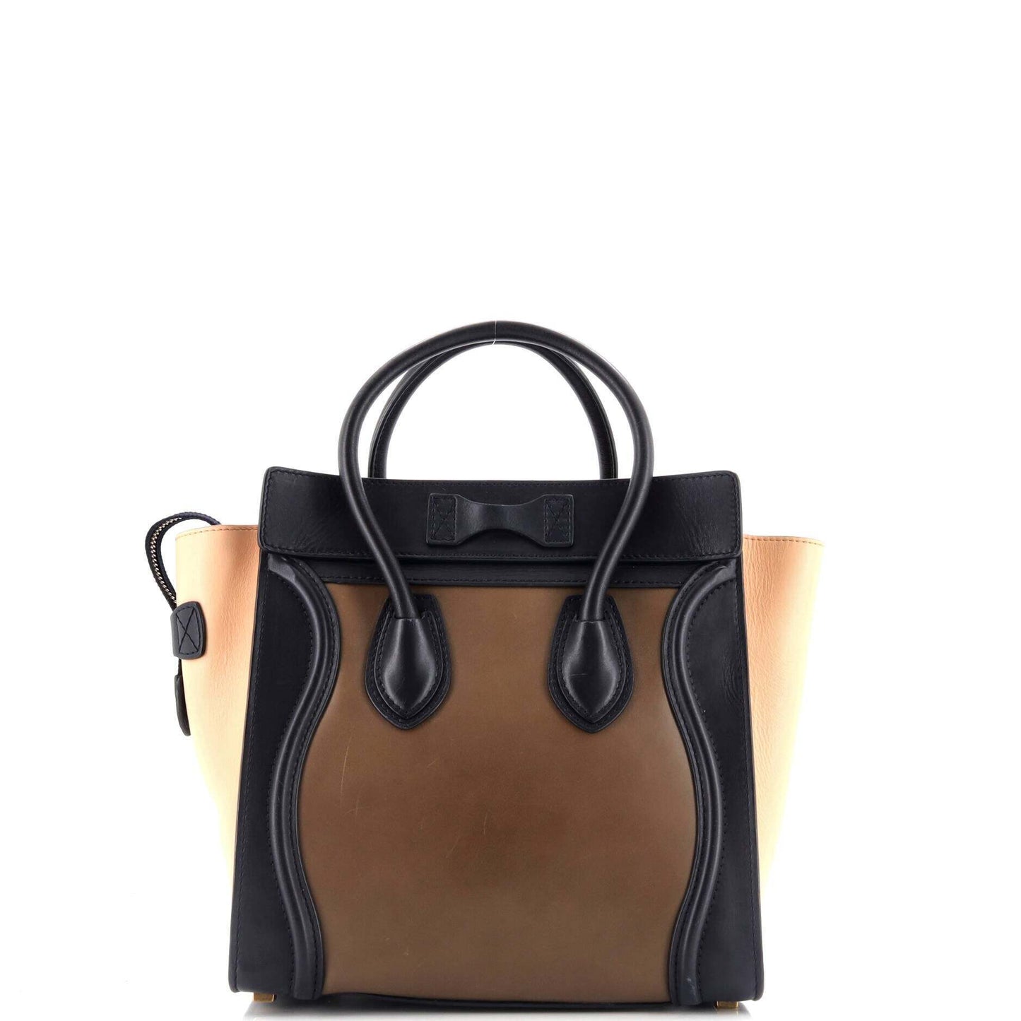 セリーヌ トリコロール ラゲッジバッグ レザー マイクロ