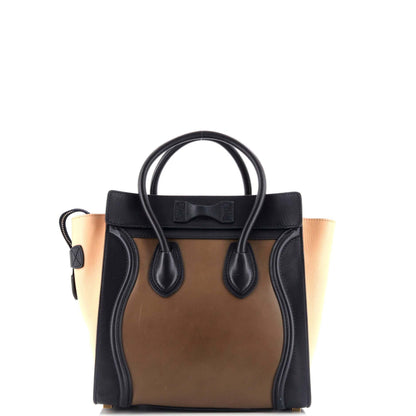 セリーヌ トリコロール ラゲッジバッグ レザー マイクロ