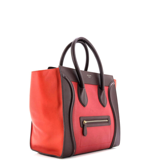 セリーヌ トリコロール ラゲッジバッグ レザー ミニ