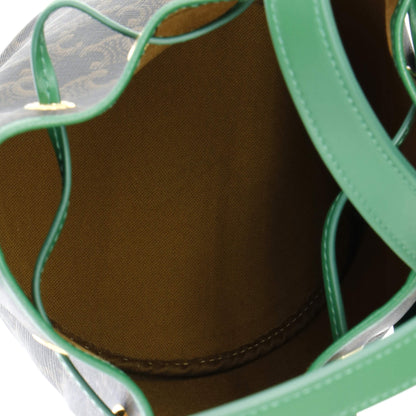 セリーヌ ドローストリング バケットバッグ トリオンフ コーティングキャンバス スモール