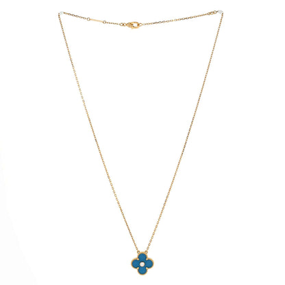 VAN CLEEF ヴィンテージ アルハンブラ ネックレス 18Kブルー