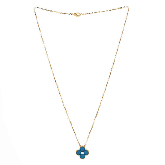 VAN CLEEF ヴィンテージ アルハンブラ ネックレス 18Kブルー