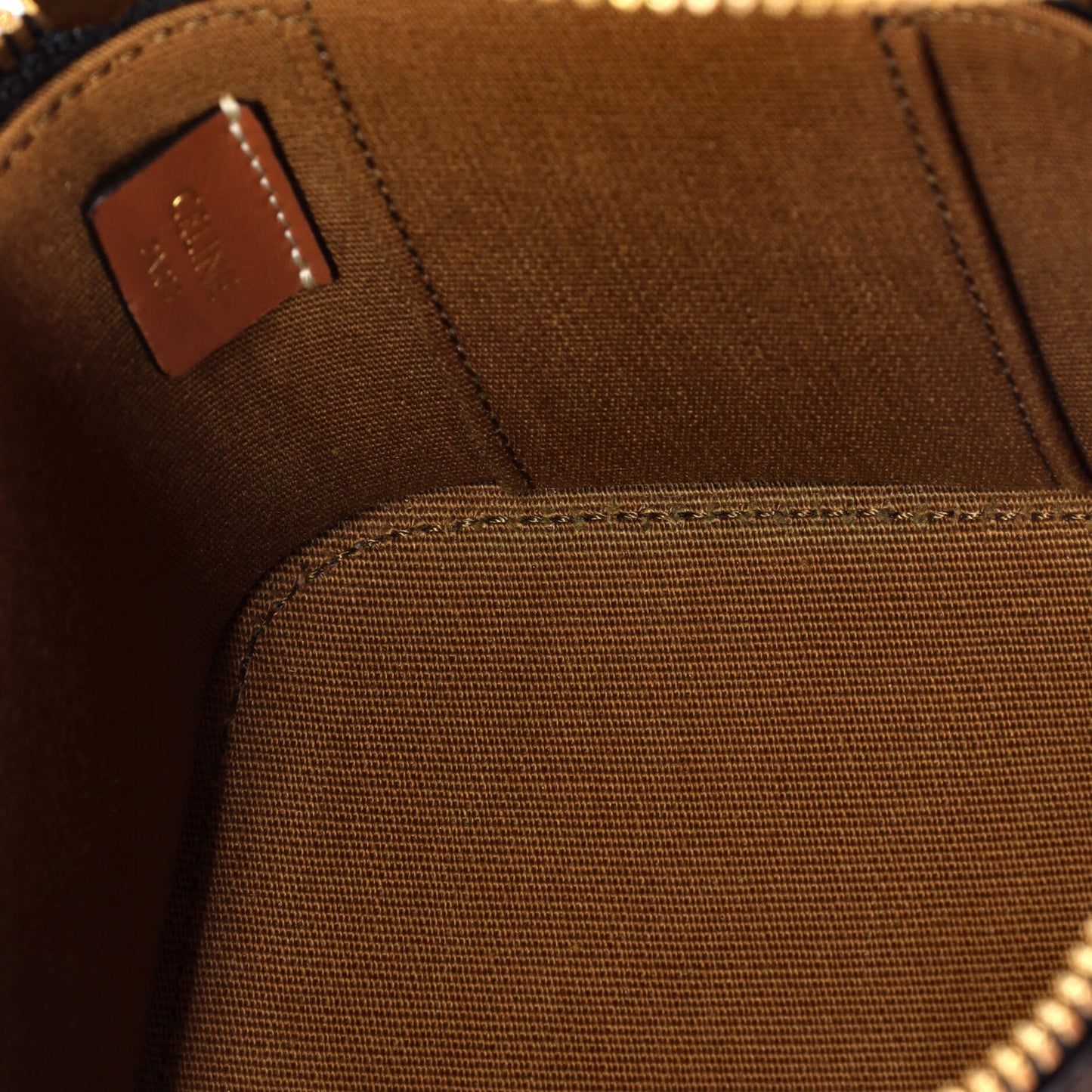 セリーヌ トップハンドル スクエア バニティケース トリオンフ コーティングキャンバス ミニ