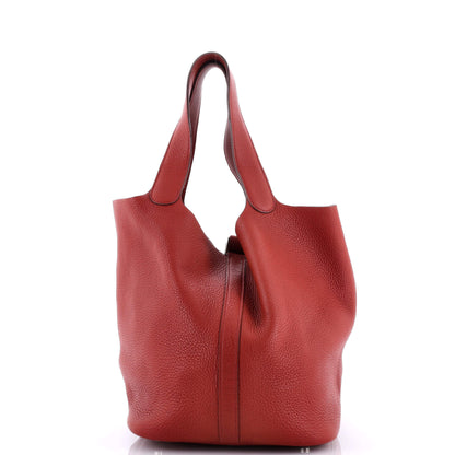 HERMESピコタンバッグ クレマンス GM 赤茶