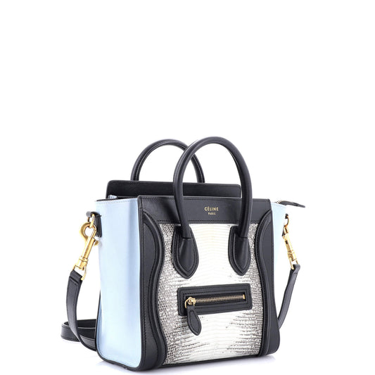 セリーヌ ラゲージバッグ リザード＆レザー ナノ