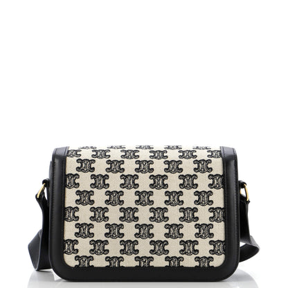 Celine Triomphe Shoulder Bag Triomphe Canvas Medium
