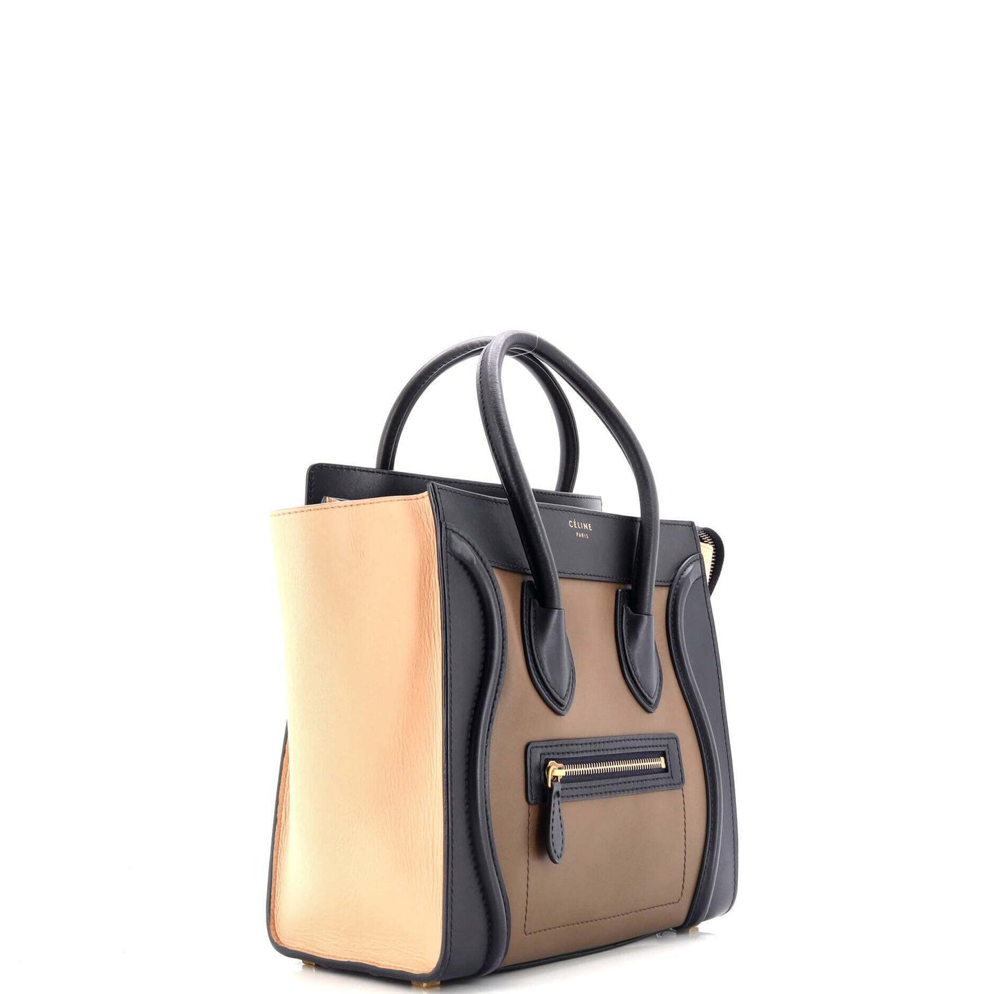 セリーヌ トリコロール ラゲッジバッグ レザー マイクロ