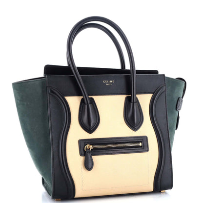 セリーヌ トリコロール ラゲッジバッグ レザー マイクロ