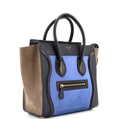 セリーヌ バイカラー ラゲッジバッグ レザー マイクロ