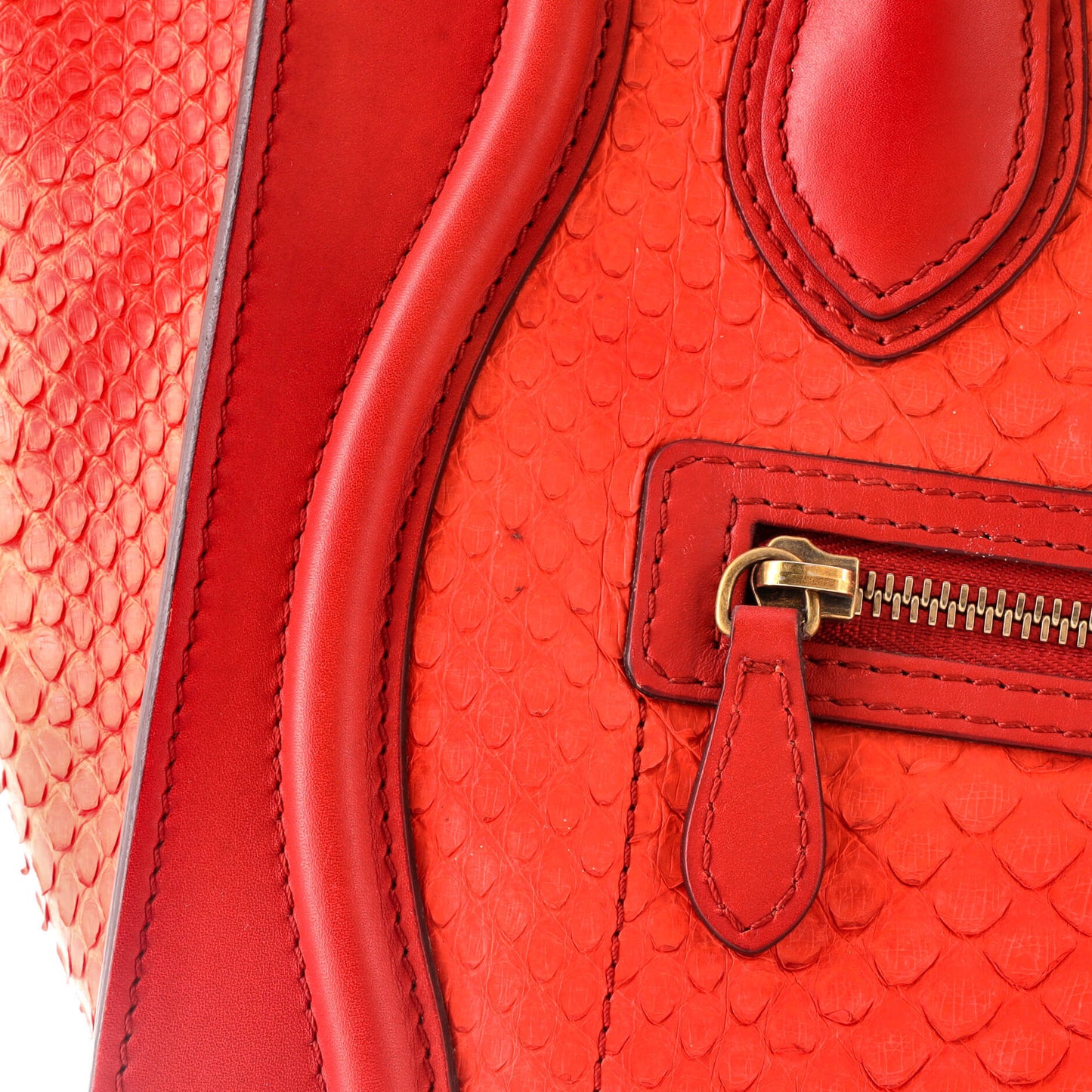 セリーヌ ラゲッジバッグ パイソン マイクロ