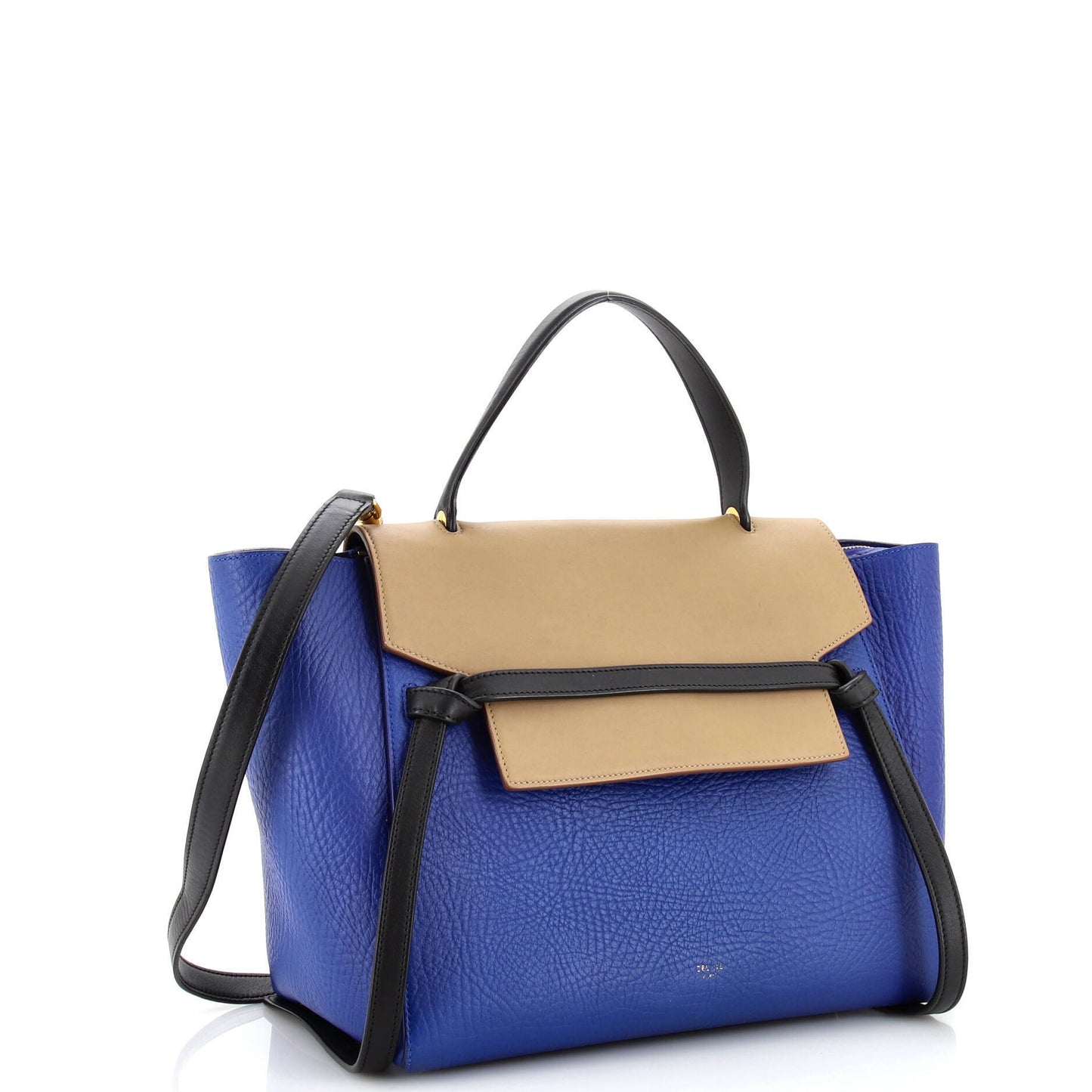 セリーヌ バイカラー ベルトバッグ レザー ミニ