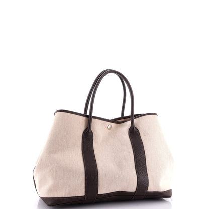 HERMESガーデンパーティートート トワル＆レザー 36