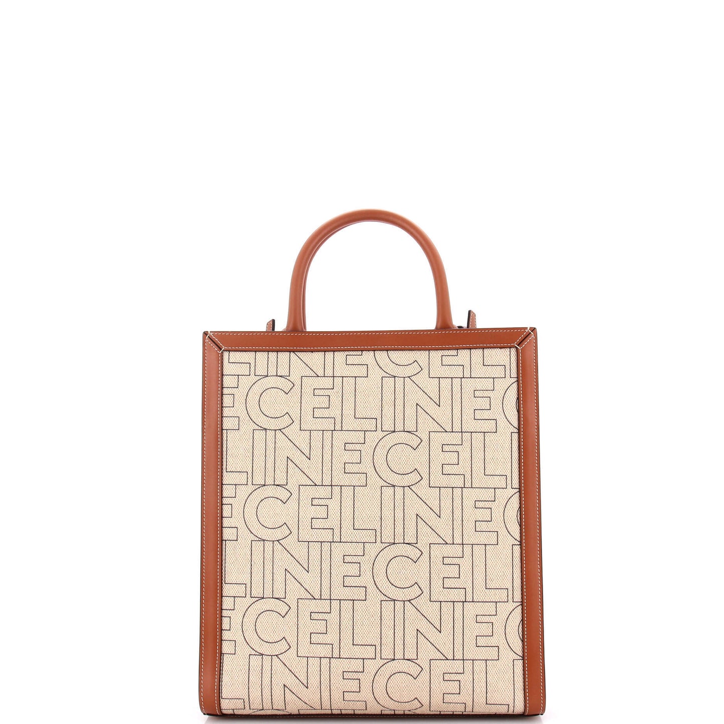 セリーヌ バーティカル カバ トート プリント キャンバス＆レザー スモール