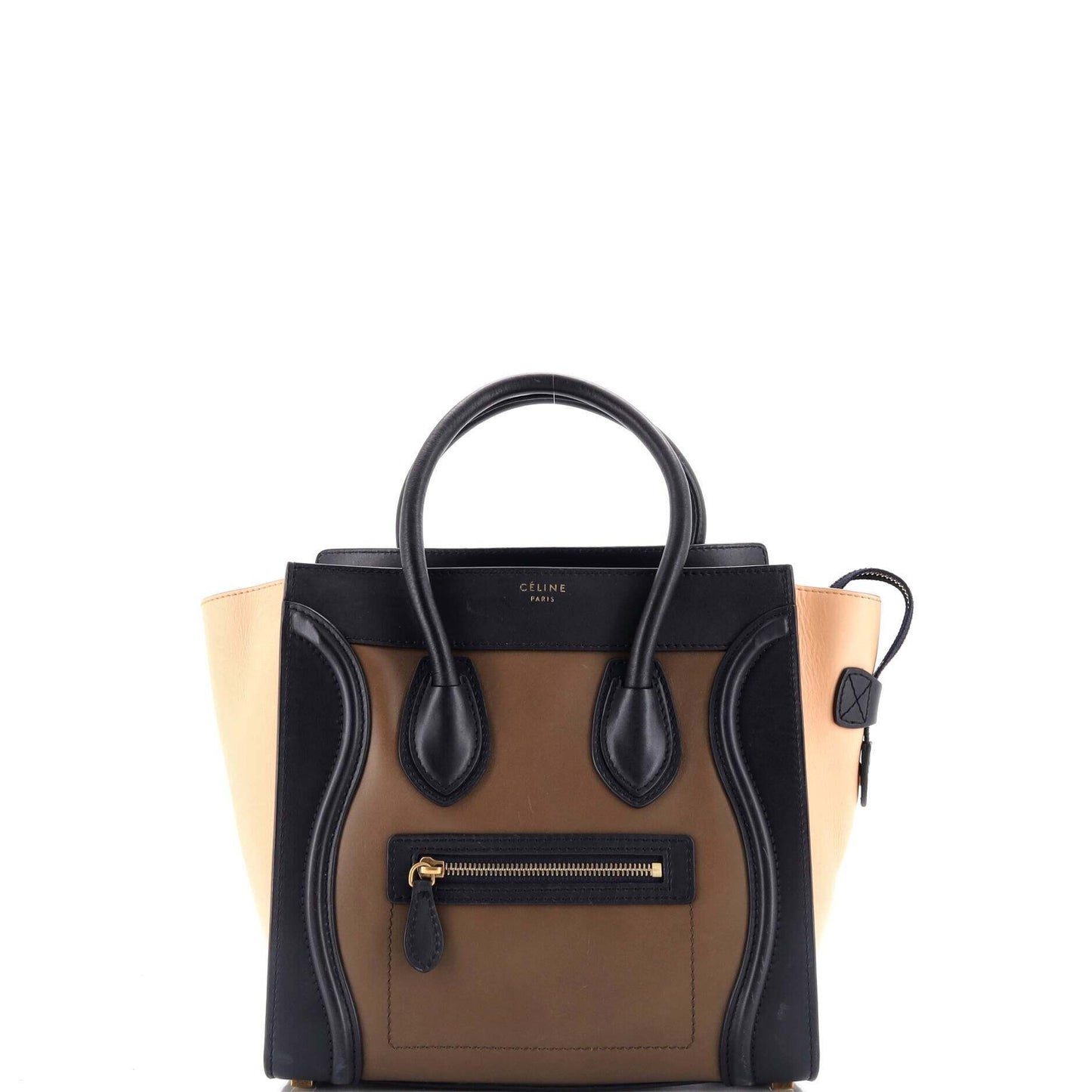 セリーヌ トリコロール ラゲッジバッグ レザー マイクロ