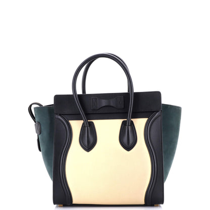 セリーヌ トリコロール ラゲッジバッグ レザー マイクロ