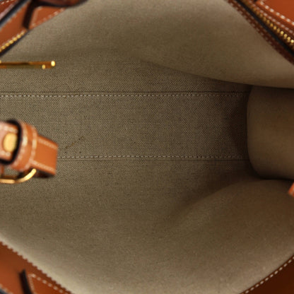 セリーヌ バーティカル カバ トート プリント キャンバス＆レザー スモール