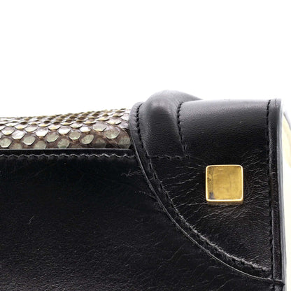 セリーヌ ラゲッジバッグ パイソン＆レザー マイクロ