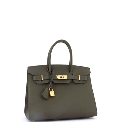 HERMESバーキン セリエ バッグ グリーン エプソン 30