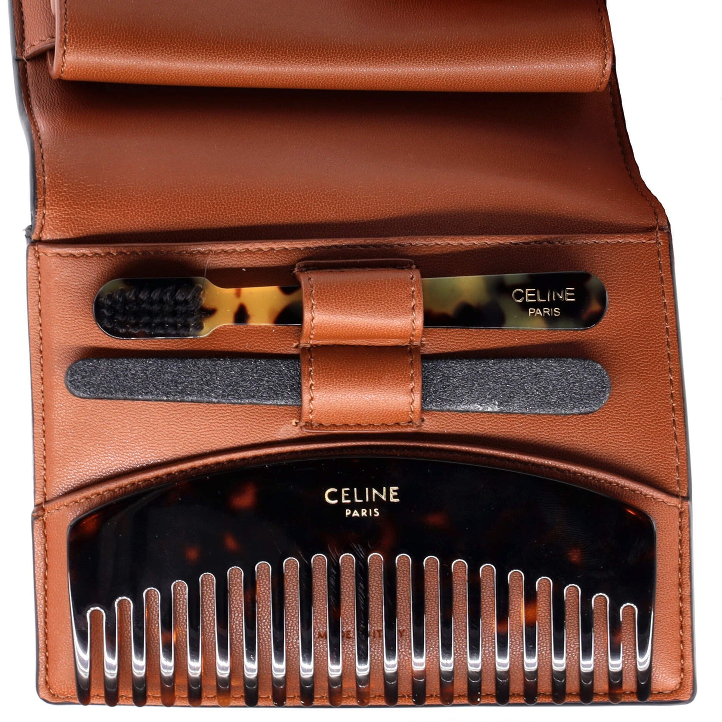 Celine Travel Kit Triomphe Coated Canvas None