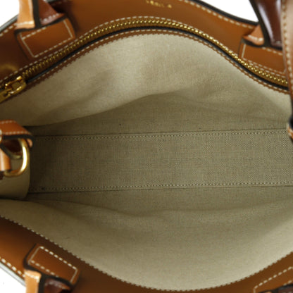 セリーヌ バーティカル カバ トート チェック キャンバス＆レザー スモール