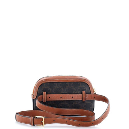 Celine Camera Bag Triomphe Coated Canvas Small