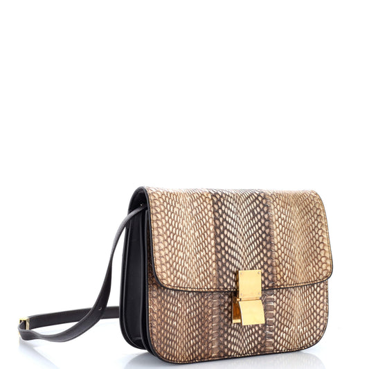 セリーヌ クラシック ボックスバッグ パイソン ミディアム